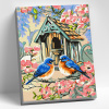 Molly Картина по номерам 20х30см Птицы у скворечника