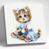 Molly Картина по номерам 20х20см Кошечка с корзинкой