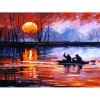 Белоснежка Картина по номерам 30х40см Рыбалка на закате