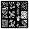 IRISK Nail Art Трафарет для ризографа металлический, № 09, 6,2 х 6,2 см