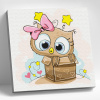 Molly Картина по номерам 20х20см Совенок подарочной коробке