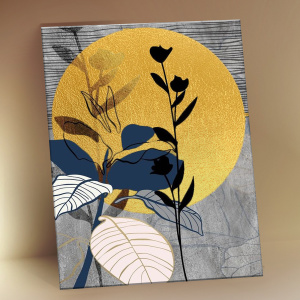 Molly Картина по номерам с поталью 15х20см Полнолуние