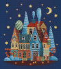 Овен Набор для вышивания крестом 20х22см 1483 Морозная ночь