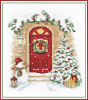 НГ Овен Набор для вышивания крестом 19х21см 1249 Праздник в дверь стучится