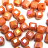 Krimp Кубик 6х6мм хрустальное стекло 45шт Оранжевый матовый АВ