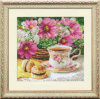 Алиса Набор для вышивания крестом 18х18см 5-12 Утренний чай