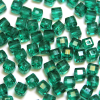 Krimp Кубик 4х4мм хрустальное стекло 45шт Изумруд