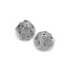 Krimp Чашечки для бусин 15х15мм биж.сплав ант.серебро 4шт