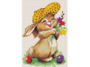 Molly Картина по номерам 20х30см Зайчонок бантик