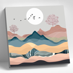 Molly Картина по номерам 20х20см Горный пейзаж