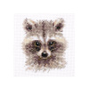 Алиса Набор для вышивания крестом 7х8см 0-208 Животные в портретах Енотик