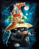 Гранни Алмазная мозаика на холсте 40х50см Магический кот