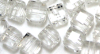 Krimp Кубик 6х6мм хрустальное стекло 45шт Белый прозрачный