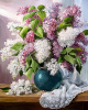 Гранни Алмазная мозаика на холсте 40х50см Свежая сирень