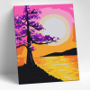 Molly Картина по номерам 15х20см Красивое дерево на обрыве