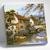 Molly Картина по номерам 30х30см Городок на реке