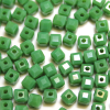 Krimp Кубик 4х4мм хрустальное стекло 45шт Зеленый матовый