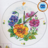 RTO Набор для вышивания крестом 30х30см Цветочные часы