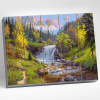 Molly Картина по номерам на дереве 40х50см Прищепа Горный ручей
