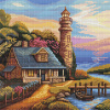 Molly Алмазная мозаика 30х30см Забытый маяк