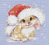 НГ Алиса Набор для вышивания крестом 12х12см 0-95 Зимний зайчишка