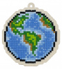 Гранни Подвеска алмазная 8.3х9см Планета Земля