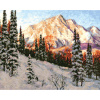 Белоснежка Картина по номерам на холсте 40х50см Горные склоны