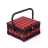 Айрис Шкатулка малая декоративная 20х20х11см Красная клетка