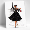 Molly Картина по номерам 15х20см Парижская модница