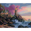 Белоснежка Алмазная мозаика на подрамнике 40х50см Маяк на утесе