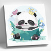 Molly Картина по номерам 20х20см Панда-принцесса