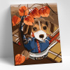 Molly Картина по номерам 15х20см Озорной щенок