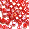 Krimp Кубик 6х6мм хрустальное стекло 45шт Красный матовый ML