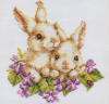 Алиса Набор для вышивания крестом 15х16см 1-11 Крольчата