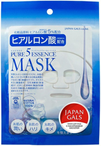 JAPAN GALS Pure 5 Essence Маска для лица с гиалуроновой кислотой, 7 шт