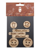 Timberlicious Набор заготовок фанера 2.5-10см Бирки для рукоделия Пуговицы