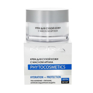 Kora Phytocosmetics Крем для сухой кожи лица с маслом аргана, 20 +, 50 мл