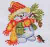 Алиса Набор для вышивания крестом 10х10см 0-059 Снеговичок