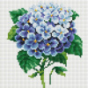 Белоснежка Алмазная мозаика на подрамнике 30х30см Ветка гортензии