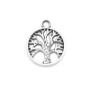 Krimp Подвеска 19х23мм биж.сплав ант.серебро 5 шт Дерево