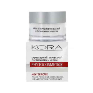Kora Phytocosmetics Крем для лица питательный вечерний 20 +, 50 мл