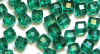 Krimp Кубик 2х2мм хрустальное стекло 100шт Изумруд