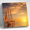 Molly Алмазная мозаика 30х30см Яхта на закате