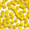 Krimp Кубик 4х4мм хрустальное стекло 45шт Желтый матовый