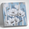 Molly Картина по номерам 30х30см Белые маки на голубом фоне