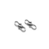 Krimp Замок-крючок 10х24мм биж.сплав ант.серебро 4шт