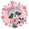 Molly Алмазная мозаика 20х20см Милашка енот