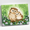 Molly Картина по номерам 20х30см Совенок с мамой