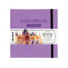 Малевичъ Скетчбук для акварели Veroneze 14.5х14.5см 40л 200г/м2 Сиреневый