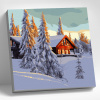 Molly Картина по номерам 30х30см Домик в зимнем лесу